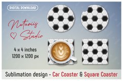 Soccer Ball Design. Coaster Sublimation Template Product Image 1