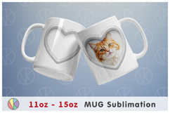 4 Heart Hole Photo Frame Patterns - 11oz-15oz Mug. Product Image 5