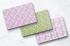 Spring Leaves and Lavender Seamless Patterns Product Image 5