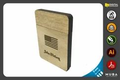 Pocket Card Holder, Wooden Card Holder, Laser Cut File Product Image 5