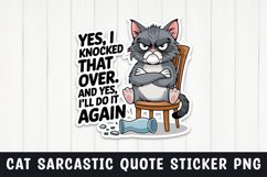 Sarcastic cat quote sticker design png Product Image 1