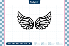 Angel Wings SVG - Heavenly Wings Cut File Product Image 3