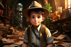 3D Character Boy Archaeologist with relevant environment Product Image 1