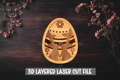 6 3D Layered Easter Egg Laser Cut File,Template for Cutting Product Image 6