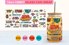 Mom Daily Affirmations Retro style SVG PNG 16 oz Libbey Glas Product Image 5