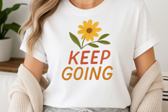 Positive quote with watercolor floral t-shirt sublimation Product Image 1