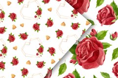 Roses seamless patterns, watercolor floral clipart. Product Image 5