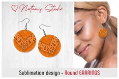 PAISLEY BANDANA Round &amp; Teardrop EARRINGS Design. Product Image 2