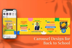 Back to School Instagram Carousel &amp; Canva Template Product Image 5