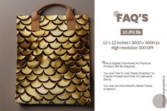 Golden Mermaid Scales Pattern Digital Papers, Fish Pattern Product Image 2