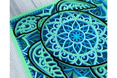3D Turtle SVG, Layered Turtle Mandala, Shadowbox Turtle -A12 Product Image 6