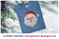 Funny Patchwork Santa Claus Clipart. Sublimation DTF Print Product Image 1