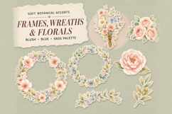 Tender Beginnings Watercolor Baby Shower Clipart Product Image 5