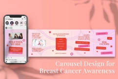 Breast Cancer Awareness Instagram Carousel &amp; Canva Template Product Image 5