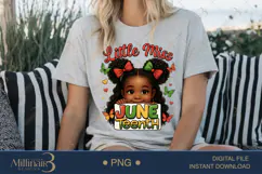 Little Miss Juneteenth PNG |Black History Month PNG | Black Product Image 5