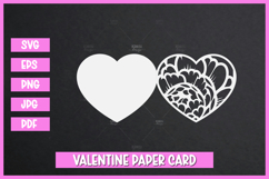 Valentine Card SVGs, Happy Valentine's greeting card SVG Product Image 1