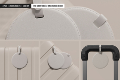 Round Leather Luggage Tag Mockup Product Image 5