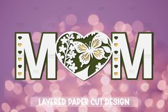 3D Layered Paper Cut Mom SVG I Cricut I Silhouette Product Image 1