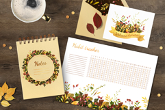 Fall Clipart, Patterns, Frames with Autumn Leaves Product Image 7