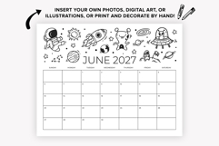 2027 8.5x11 Inch DIY Calendar Template Product Image 2