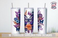 3D Butterfly Sublimation bundle paper cut Tumbler Wrap 20 OZ Product Image 6