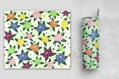 Classic Floral Print Skinny Tumbler wraps Product Image 5