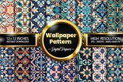 Wallpaper Pattern Digital Papers, Pattern Design Product Image 1