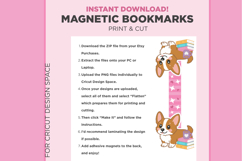 Corgi Magnetic Bookmark Template, Puppy Bookmarks Product Image 5