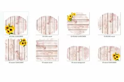 Wooden background PNG| Sunflowers and barn wood sublimation Product Image 2