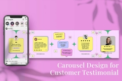 Customer Testimonial Instagram carousel &amp; Canva Template Product Image 5