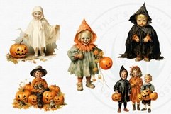 Retro Halloween Clipart PNG Set Bundle for sublimation Product Image 5