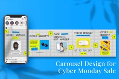Cyber Monday Sale Instagram Carousel & Canva Template Product Image 4