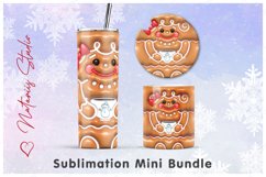 Puffy Gingerbread Mini Bundle - Tumbler, Mug, Coaster. Product Image 1