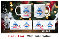 Funny Snowman 11oz-15oz Mug Design. Kids Custom Name mug Product Image 2