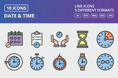 Vector Date And Time Icon Set Product Image 1