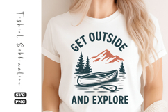 Get Outside and Explore SVG | Camping T-Shirt Design Product Image 1