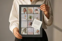 Dark Accent Grid Stacked Photo Collage | Editable Canva Product Image 5