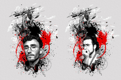 Trash Polka Style Man with Eagle and Power Lines Product Image 5