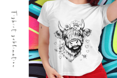 Highland Cow SVG Design for T-Shirts and Mugs Product Image 1