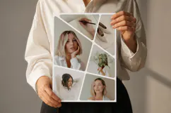 Geometric Segmented Stacked Photo Collage | Editable Canva Product Image 5