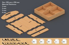 Tray multiple thickness Laser cut files, SVG-DXF-CDR file 75 Product Image 4