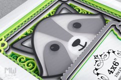 3D Raccoon Frame SVG, Layered Raccoon Frame, 3D SVG Raccoon Product Image 8