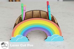Desktop organizer for kids | pencil case with boho rainbow Product Image 5