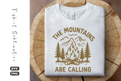 The Mountains Are Calling Adventure Quote PNG Product Image 1