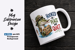 Hooked On Peace And Quiet Sublimation PNG Product Image 1