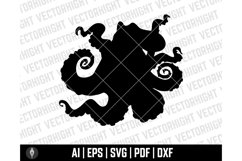 Octopus shapes SVG, Octopus Shape Ai, Eps, Pdf, Dxf. Octopus Product Image 5