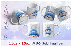 Christmas Snowman Design. 11oz-15oz Mouth Bottom Mug. Product Image 2