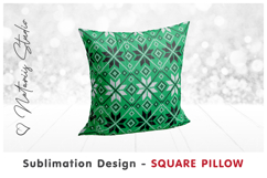 2 Cozy Christmas Knitted Designs - Sublimation Square Pillow Product Image 5