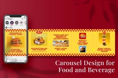 Food and Beverage Instagram Carousel &amp; Canva Template Product Image 5