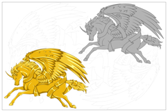 winged horse mythological creature Product Image 5